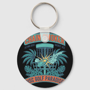Chain Smoker Disc Golf Paradise Flying Disc Sket A Key Ring