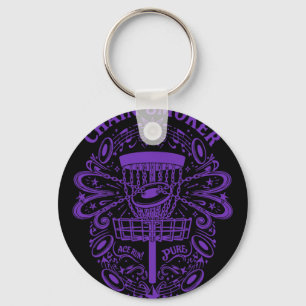 Chain Smoker Funny Disc Golf Design Ace Run Pure Key Ring