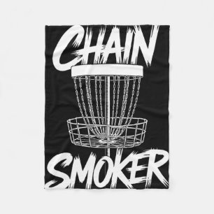 Chain Smoker Funny Frisbee Disc Golf Golfer Sport  Fleece Blanket