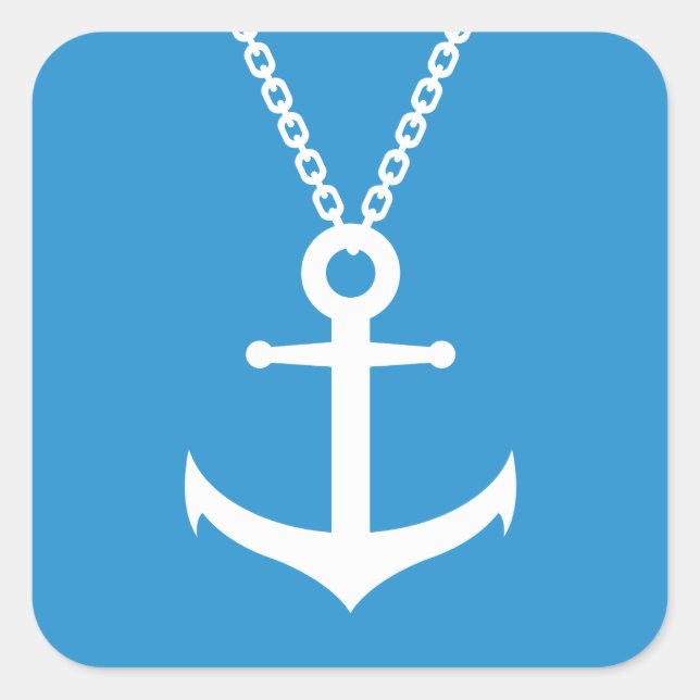 Chained anchor square sticker (Front)