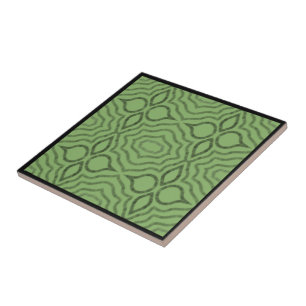 Chained Link Reaction Grey On Pistachio Pattern Ceramic Tile