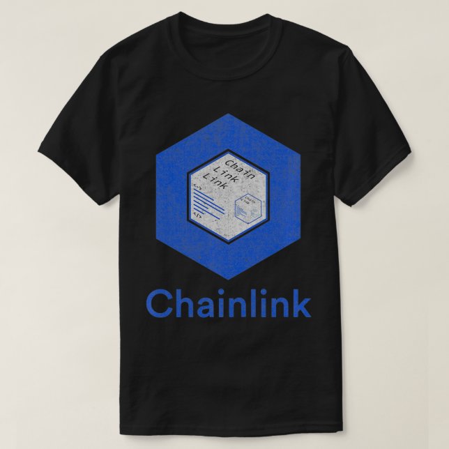 Chainlink Coin, Decentralised Oracle, DeFi Blockch T-Shirt (Design Front)
