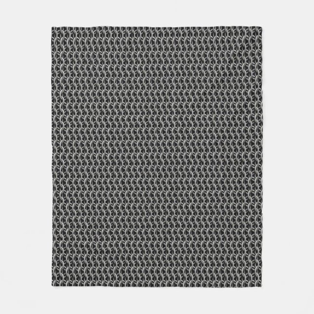 Chainmail Mediaeval Armour Fleece Blanket (Front)