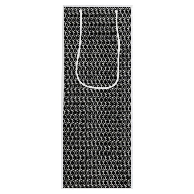 Chainmail Mediaeval Armour Wine Gift Bag (Front)