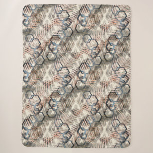 Chains on palm leaves. sherpa blanket