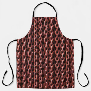 Chains rusty links iron metal apron