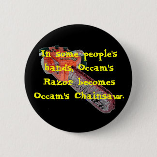 chainsaw 6 cm round badge