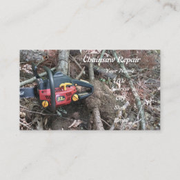 Chainsaw Clearing arborist Business Card