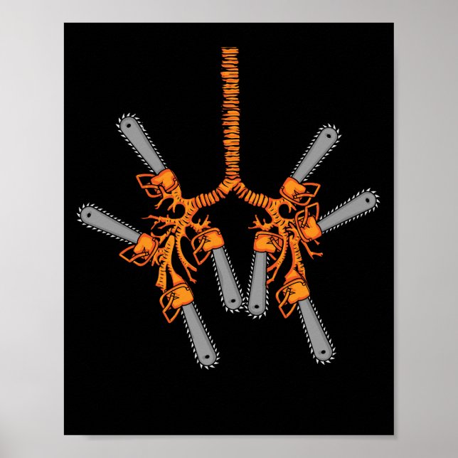 Chainsaw Gift Men Arborist Lumberjack Chainsaw Poster (Front)