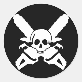 ChainSaw Metal Sticker
