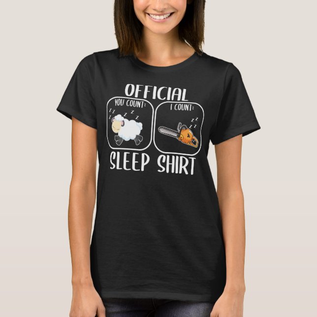 Chainsaw Sleep Shirt Counting Sheep (Front)