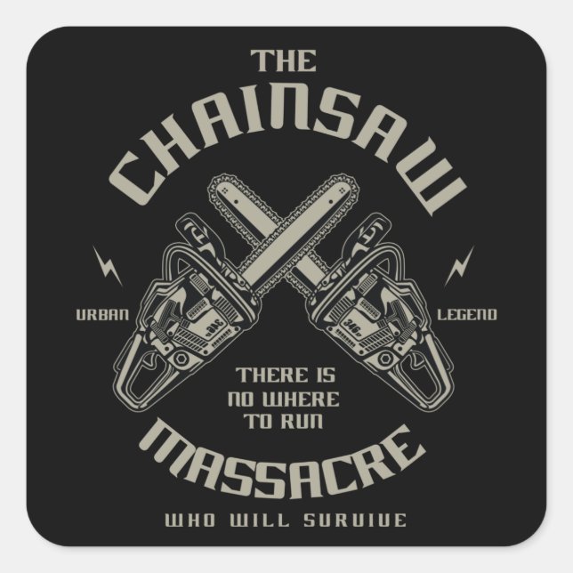 Chainsaw Square Sticker (Front)
