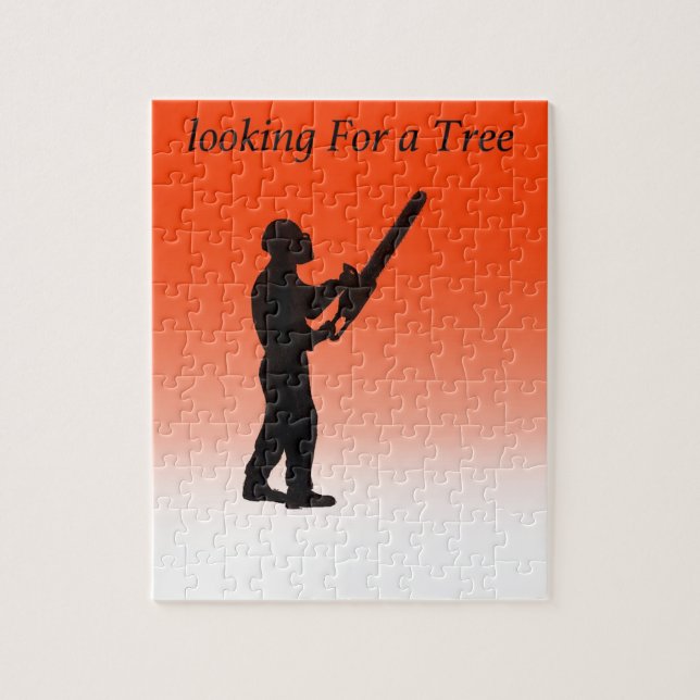 Chainsaw Tree Surgeon Jigsaw Puzzle (Vertical)