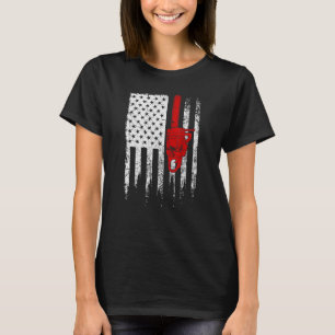 Chainsaw Usa American Flag Logger Arborist Lumberj T-Shirt