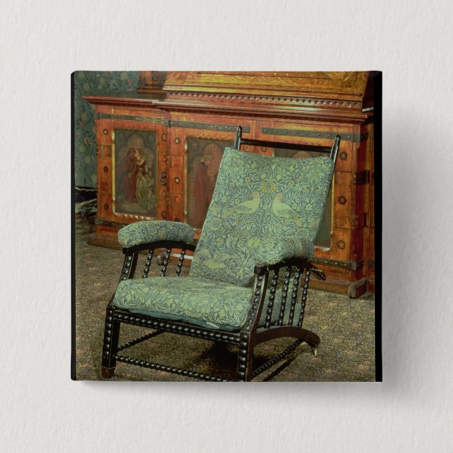Chair by William Morris 15 Cm Square Badge (Front)