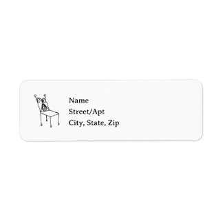 Chair Cartoon Add Your Own Address Labels