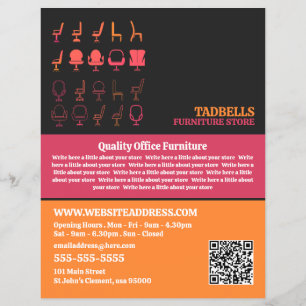 Chair Icons - Furniture Store Sales Flyer