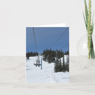 Chair Lift at Big White, Ski Resort Thank You Card