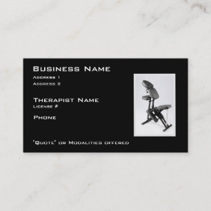 Chair Massage Therapist Business Card
