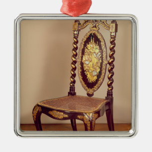 Chair, mid 19th century metal ornament