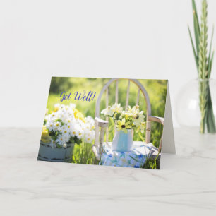 CHAIR n FLOWERS GET WELL CARD
