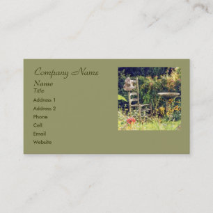 'Chair with Hat in Garden' Business Card