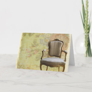 Chair With Rosey Background Card
