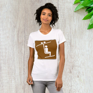 Chairlift Sign Womens T-Shirt