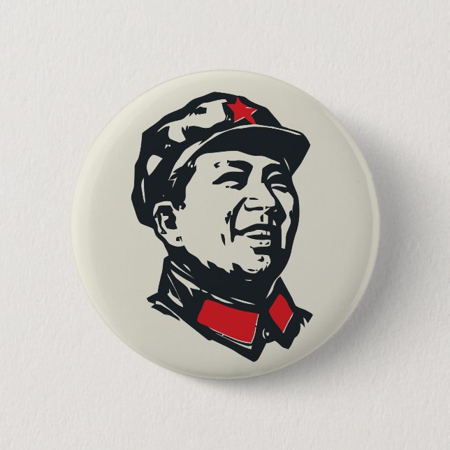 Chairman Mao Portrait 6 Cm Round Badge (Front)