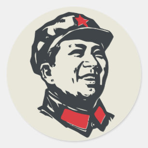 Chairman Mao Portrait Classic Round Sticker