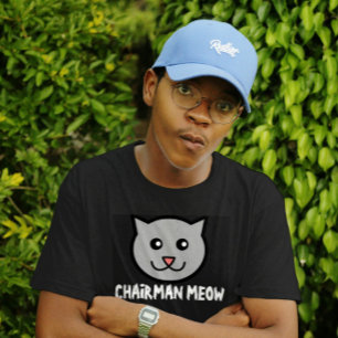 Chairman Meow, Black Cat T-shirt for Guys