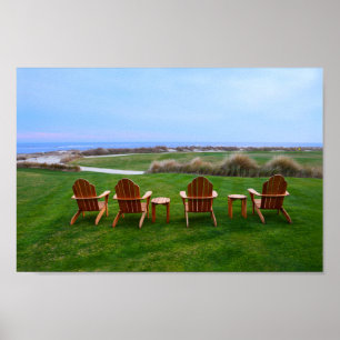 Chairs at the Eighteenth Hole, Kiawah Island Poster