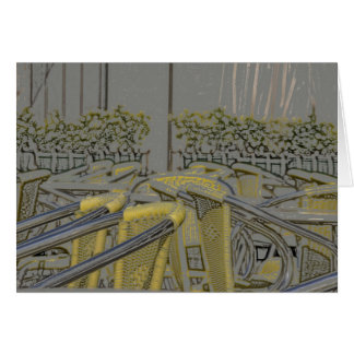 Chairs in a Venice cafe, Italy