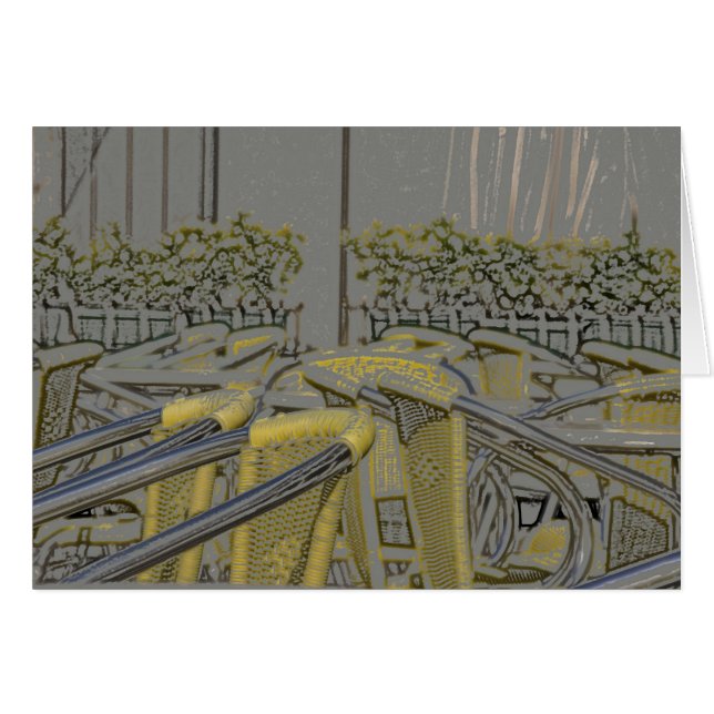 Chairs in a Venice cafe, Italy (Front Horizontal)