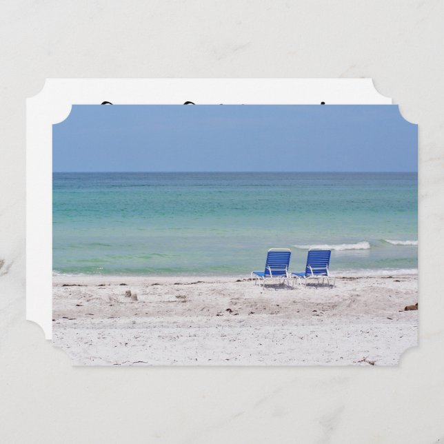 Chairs on the Beach Invitation (Front/Back)