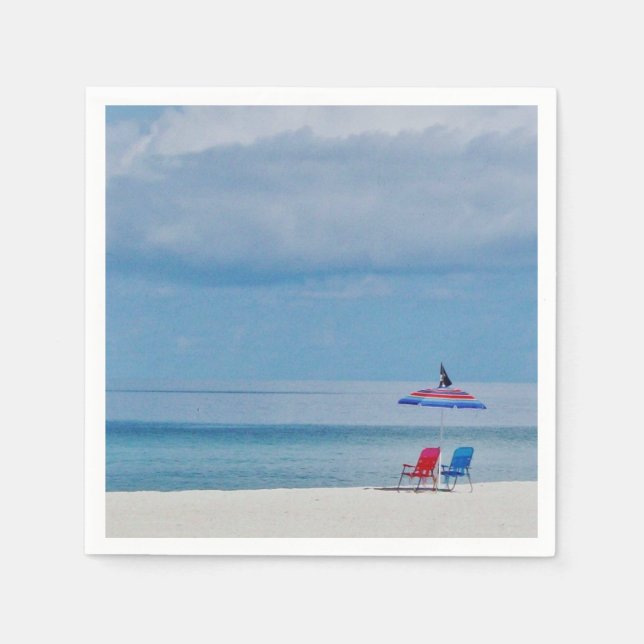 Chairs on the Beach Napkin (Front)