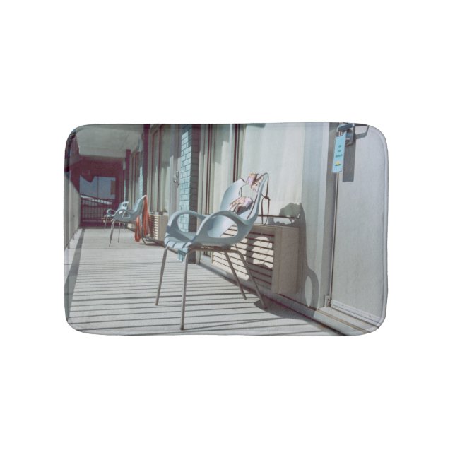 Chairs Outside Beach Hotel Rooms Bath Mat (Front)