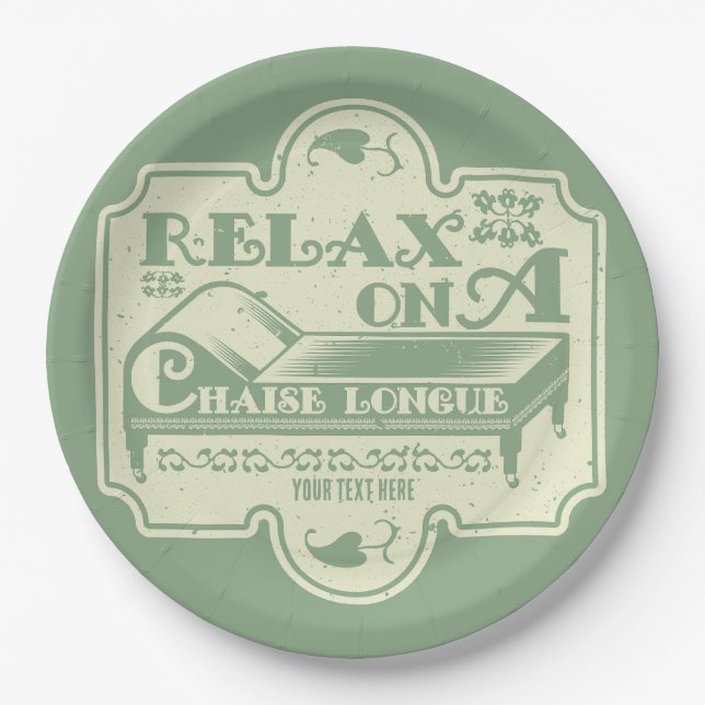 Chaise Longue Paper Plate (Front)