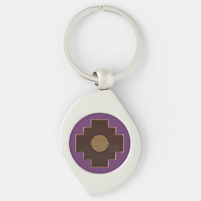 Chakana Cross Key Ring (Front)