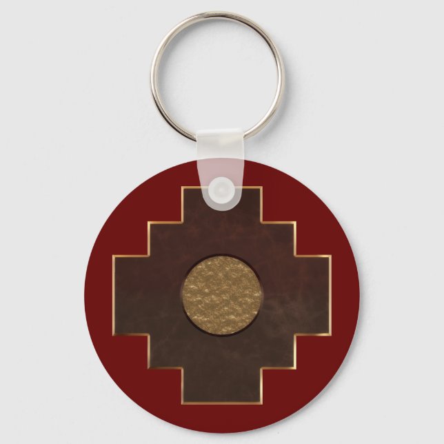 Chakana Cross Key Ring (Front)