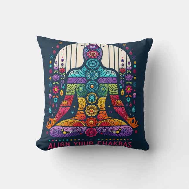 Chakra Alignment - Vibrant Energy Cushion (Front)