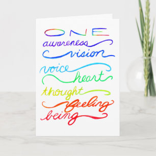 Chakra Awareness Spirit Words Custom Greeting Card