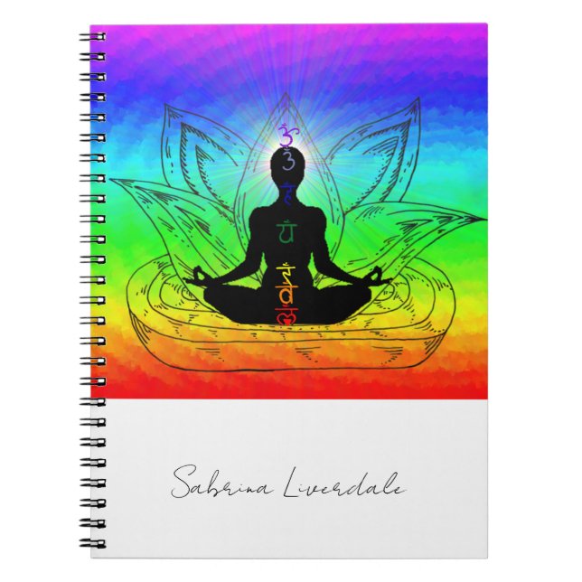 Chakra Balancing Energy Name Change Notebook (Front)