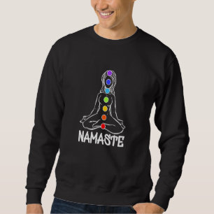 Chakra Chakras Aligned Meditation Woman Namaste Om Sweatshirt