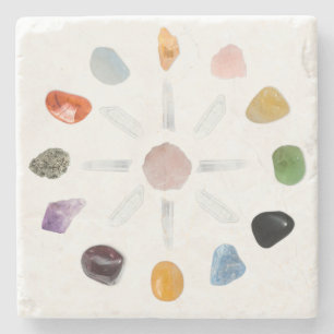 *~* Chakra Crystal Energy Gemstone Stone Coaster
