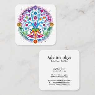 Chakra design square business card
