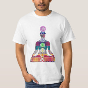 CHAKRA diagram Yoga Meditation Peace NVN630 FUN T-Shirt