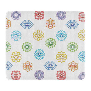 Chakra Energy Glass Cutting Board