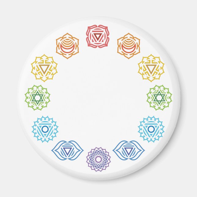 Chakra Energy Round Magnet (Front)