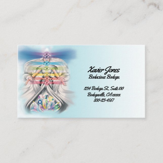 Chakra fire personalised business card (Front)